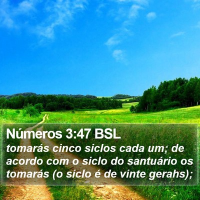 Números 3:47 BSL Bible Verse Image