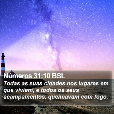 Números 31:10 BSL Bible Verse Image