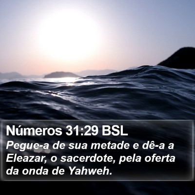 Números 31:29 BSL Bible Verse Image
