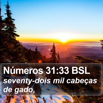 Números 31:33 BSL Bible Verse Image