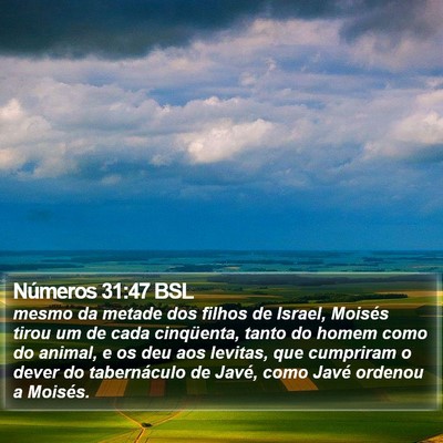 Números 31:47 BSL Bible Verse Image