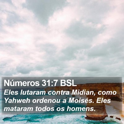 Números 31:7 BSL Bible Verse Image