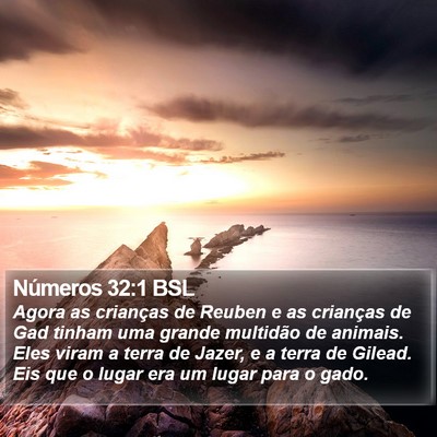 Números 32:1 BSL Bible Verse Image