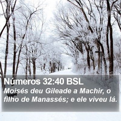 Números 32:40 BSL Bible Verse Image
