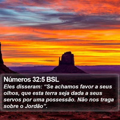 Números 32:5 BSL Bible Verse Image