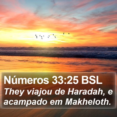 Números 33:25 BSL Bible Verse Image