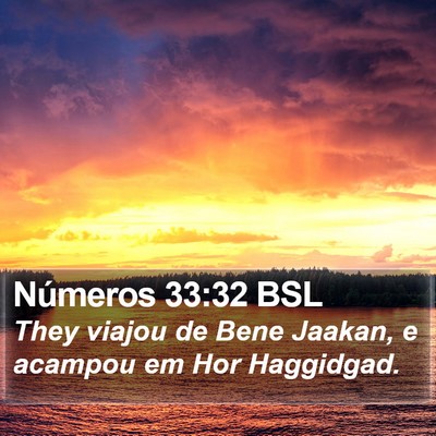 Números 33:32 BSL Bible Verse Image