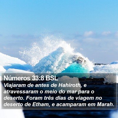 Números 33:8 BSL Bible Verse Image