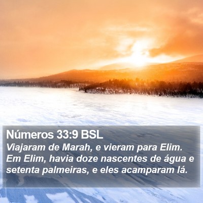 Números 33:9 BSL Bible Verse Image