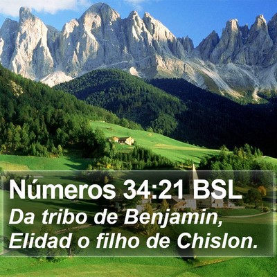 Números 34:21 BSL Bible Verse Image