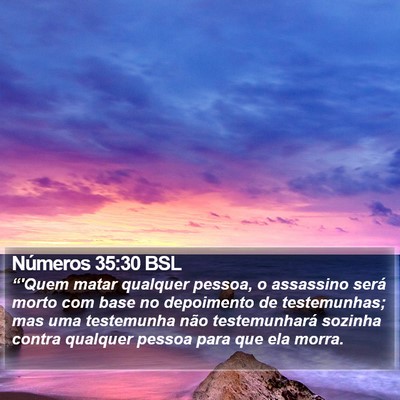 Números 35:30 BSL Bible Verse Image