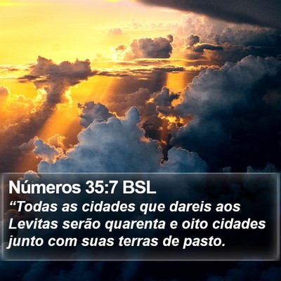 Números 35:7 BSL Bible Verse Image