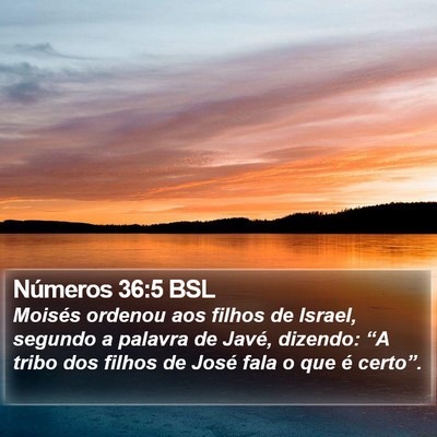 Números 36:5 BSL Bible Verse Image