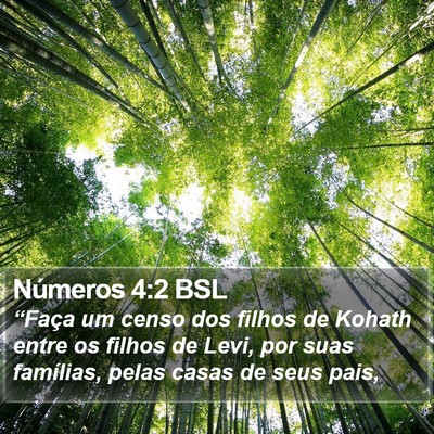 Números 4:2 BSL Bible Verse Image