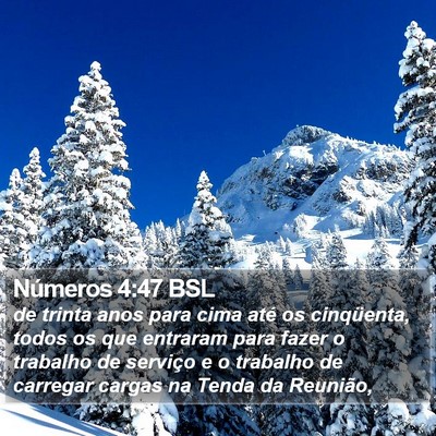 Números 4:47 BSL Bible Verse Image