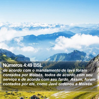 Números 4:49 BSL Bible Verse Image