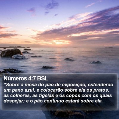 Números 4:7 BSL Bible Verse Image