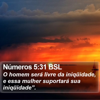 Números 5:31 BSL Bible Verse Image