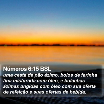 Números 6:15 BSL Bible Verse Image
