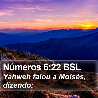 Números 6:22 BSL Bible Verse Image
