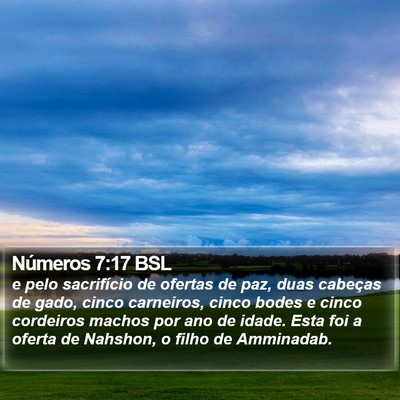 Números 7:17 BSL Bible Verse Image
