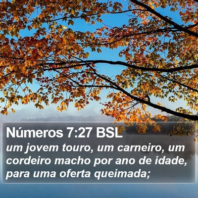 Números 7:27 BSL Bible Verse Image