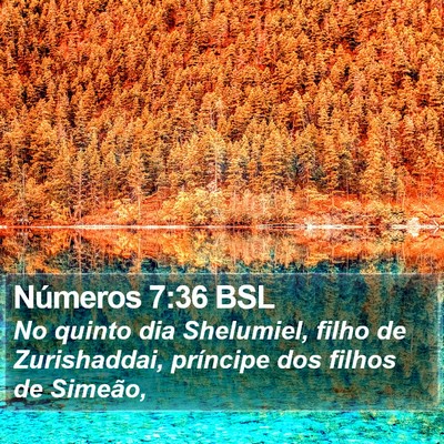 Números 7:36 BSL Bible Verse Image