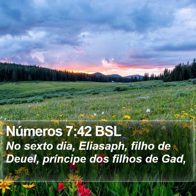 Números 7:42 BSL Bible Verse Image