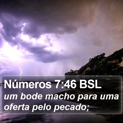 Números 7:46 BSL Bible Verse Image