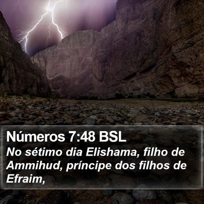 Números 7:48 BSL Bible Verse Image