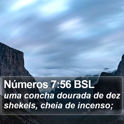 Números 7:56 BSL Bible Verse Image