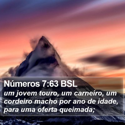 Números 7:63 BSL Bible Verse Image