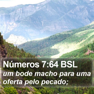 Números 7:64 BSL Bible Verse Image