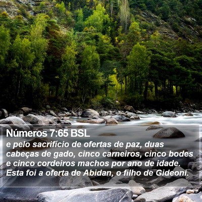 Números 7:65 BSL Bible Verse Image