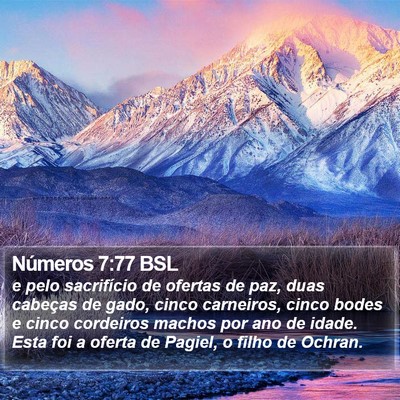 Números 7:77 BSL Bible Verse Image