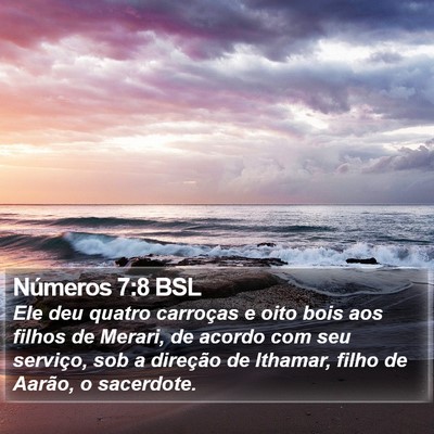 Números 7:8 BSL Bible Verse Image