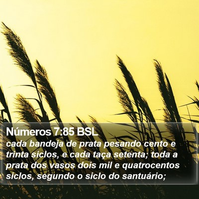 Números 7:85 BSL Bible Verse Image