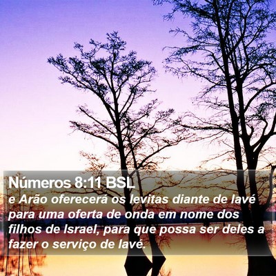 Números 8:11 BSL Bible Verse Image