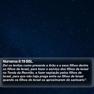 Números 8:19 BSL Bible Verse Image