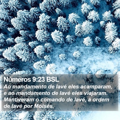 Números 9:23 BSL Bible Verse Image