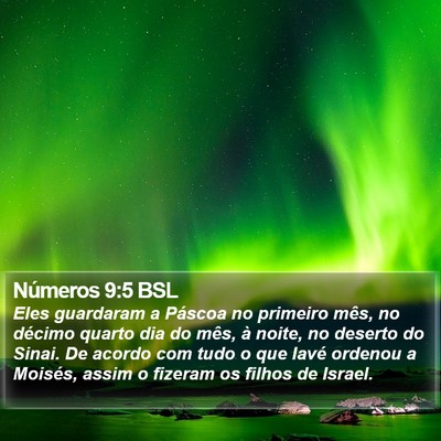 Números 9:5 BSL Bible Verse Image
