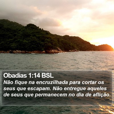 Obadias 1:14 BSL Bible Verse Image