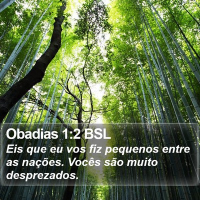 Obadias 1:2 BSL Bible Verse Image