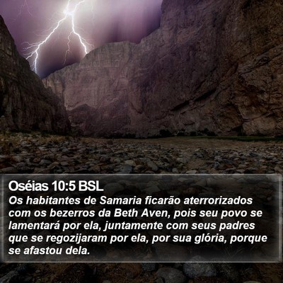 Oséias 10:5 BSL Bible Verse Image