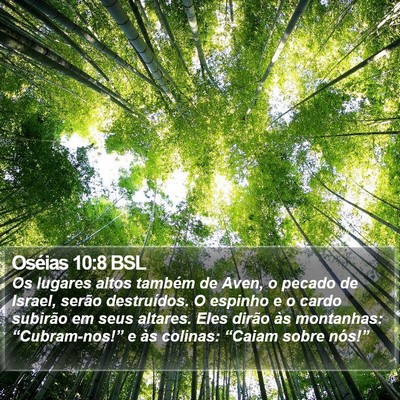 Oséias 10:8 BSL Bible Verse Image