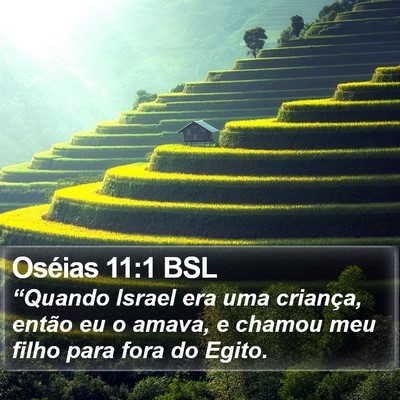 Oséias 11:1 BSL Bible Verse Image