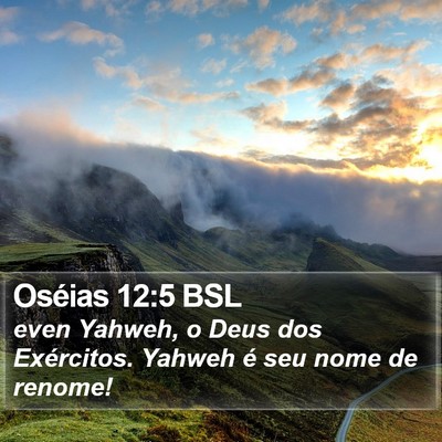 Oséias 12:5 BSL Bible Verse Image