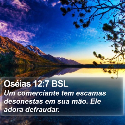Oséias 12:7 BSL Bible Verse Image