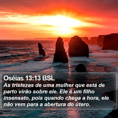 Oséias 13:13 BSL Bible Verse Image