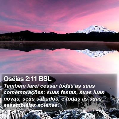 Oséias 2:11 BSL Bible Verse Image
